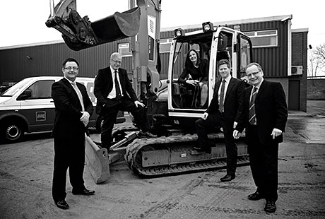 Joint MDs Douglas (second left) and Iain (far right) with representatives from the RBS team