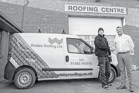 William Braisby gave a helping hand to Kerr MacLean who is now an apprentice roofer with the company.
