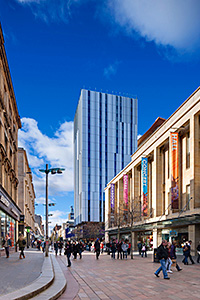 In a project led by Ryder Architecture, the disused St Andrew House office block is now a 210-bedroom Premier Inn hotel.