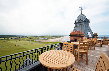 The stunning view of St Andrews - the most famous golf course in the world.