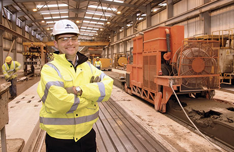 Jim Harley at Bison’s Uddingston factory.