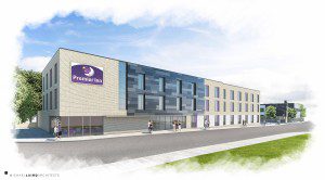 3D visual of the 65 bedroom Premier Inn hotel