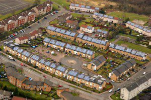 Solar Panels ar Knowles Housing Association in Faifley, Clydebank. Completed by Edison Energy in 2013.