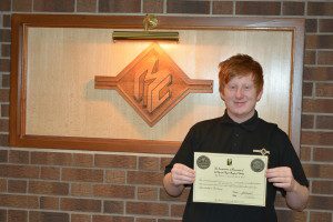 Apprentice bricklayer Jamie Cumming