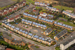 Installations of solar panels by Edison Energy for Knowes Housing Association in Faifley, Clydebank, which was completed last year. 