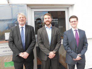 Iain Torrance, STTA Vice-President, Nicolas Pillet and Neil Davis, NMRO.