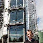 050_Prof David McClean outside the new Scott Sutherland School building