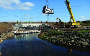 White Cart Water Flood Prevention Scheme The world's largest hydrobrakes are installed at Kirkland Bridge The final Hydrobrake at Kirkland Bridge was successfully installed on 21 April 2010. The hydrobrake is the largest in the world and was installed using a 250t mobile crane. The peak flow associated with a 1 in 200 year event (0.5% annual equivalent probability) in the south side of Glasgow will reduce by around 15% following the installation of the hydrobrake at Kirkland Bridge. This percentage reduction will increase when the other two flood storage areas are brought online.