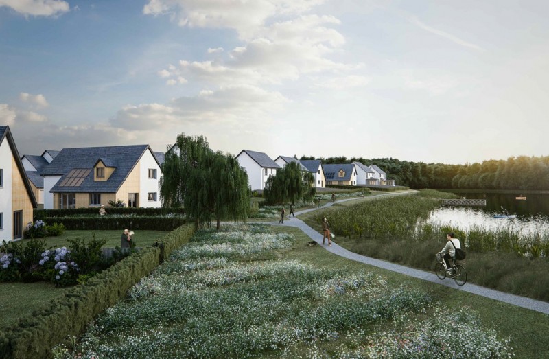 Bertha Park CGI Loch side homes