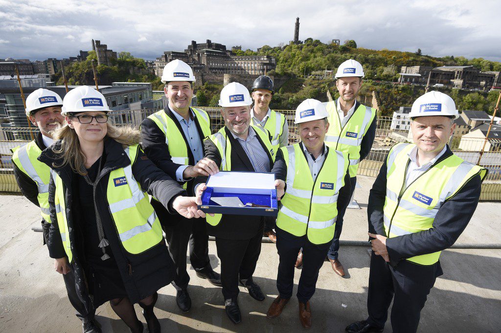 Topping out of the Adagio Aparthotel on Royal Mile