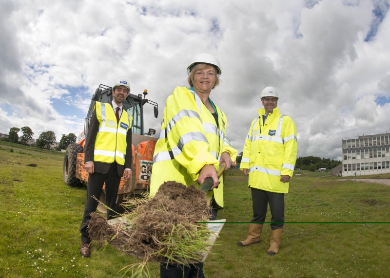 05/07/16 L-r Paul Duthie (project manager of Business Infrastructure Team , scottish enterprise), Councillor jenny laing, Nick Harris  (Director at Henry Boot Developments) Work to create a world class new exhibition and conference centre for Aberdeen and the north east began with a ground-breaking ceremony today (Tuesday, July 5th 2016). Aberdeen City Council and its development partner, Henry Boot Developments Ltd, broke ground on the multi-million pound project - which will also include an innovative energy centre and three hotels on the former site of the Rowett Research Institute at Bucksburn. The project is a joint venture between Aberdeen City Council and development partner Henry Boot Developments and will bring an extra 31,000 business tourists to Scotland.
