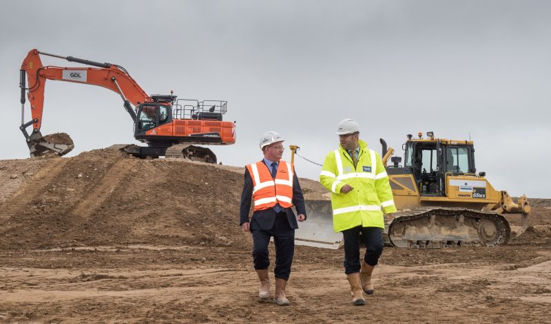 Aberdeen, Tuesday 23rd August 2016 New contractor announced to deliver new Aberdeen Exhibition and Conference Centre. Pictured is (l to r): Derek Shewan, CEO of Robertson and Nick Harris of Henry Boot Developments    Picture by Michal Wachucik / Abermedia