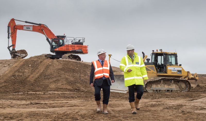 Aberdeen, Tuesday 23rd August 2016 New contractor announced to deliver new Aberdeen Exhibition and Conference Centre. Pictured is (l to r): Derek Shewan, CEO of Robertson and Nick Harris of Henry Boot Developments Picture by Michal Wachucik / Abermedia