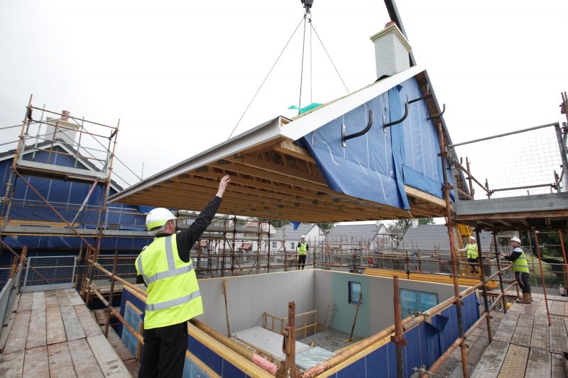 Mactaggart & Mickel Timber Systems demonstrates to industry contacts a live timber system installation demonstration in Largs. The team install a closed-panel system at The Rise development to illustrate how the company can make homes wind and watertight in just one day. Ross Mickel. Pic by Ashley Coombes/Epicscotland. 24/6/2010