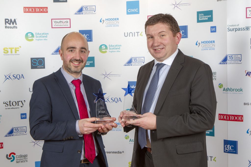 L-R: Graeme Whiteford (BAE Systems) and Alistair Rodger (Glasgow Clyde College)