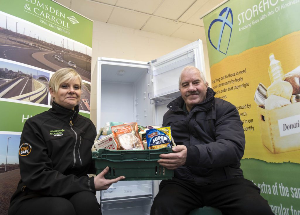 Marie Campbell and Mike Munro of Storehouse Food Bank in Bo'ness who received funding from the last round of Esh Communities scheme.