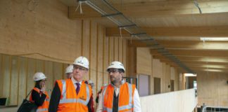 John Swinney and Finlay Black tour Merkinch campus