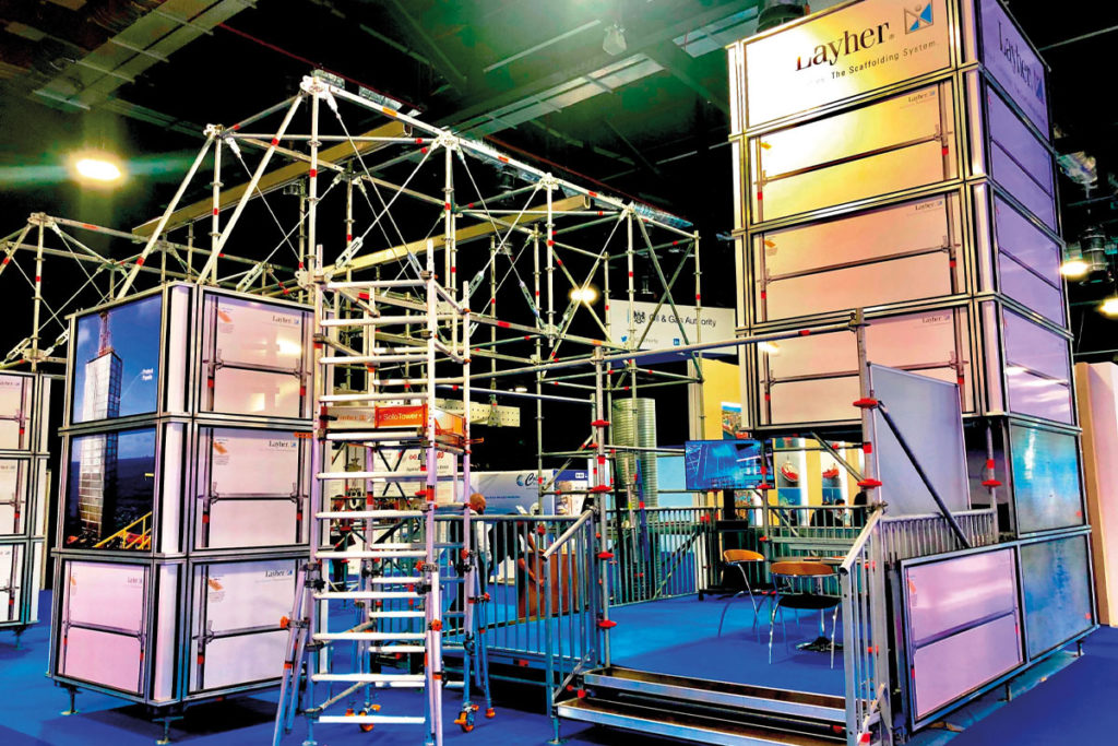 Layher scaffolding display