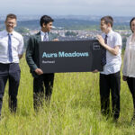 St Luke’s High School pupils and teacher Alan Boyle