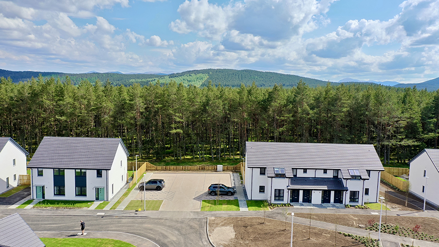 HHA homes at the Pinefield housing development, Carrbridge