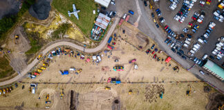 Aerial shot of Scottish Plant Operator Challenge