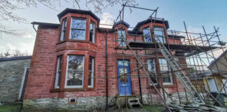 An empty home undergoing renovation work