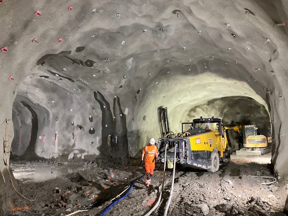 Coire Glas tunnel works