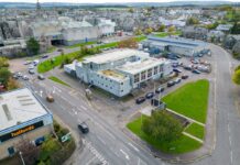 Elgin Town Hall aerial