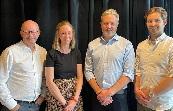 L-R: Alistair Whitson, Rachel Armistead, James Grant and Sebastian Mercer