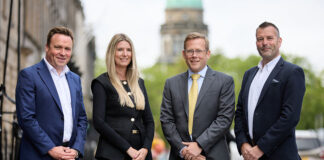 L-R: Martin McConnell, Vikki Wykes, Shaun Buchan and Jason Brownlee