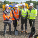Barry Stuart, the Senior Project Manager with Midlothian Council, Midlothian Council’s Cabinet Member for Housing, Councillor Stuart McKenzie, Cruden Commercial Director Richard Crowther and Cruden Site Manager Willie Marshall
