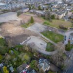 Aerial of Falkirk town hall project