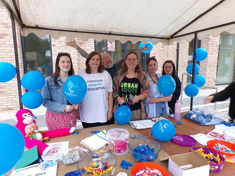 Housing association stall at Govan-Partick Bridge festivities