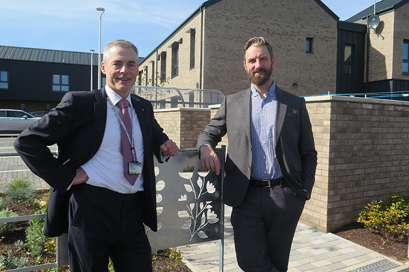 Councillor Stuart McKenzie, Cabinet Member for Housing and Richard Crowther, Commercial Director at Cruden