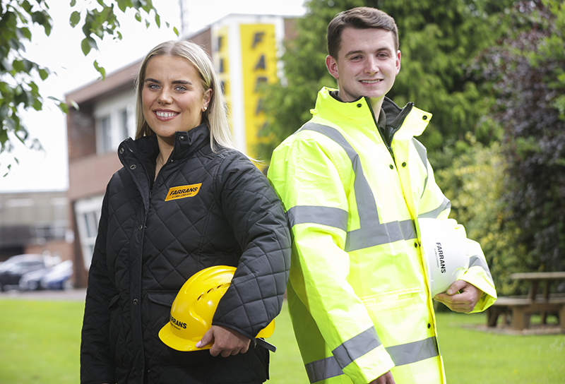 Lauren Caughey and Kian Morrison are Graduate Engineers at Farrans