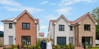 Laura Michael (right) with Living by Robertson sales executive Mary Annand