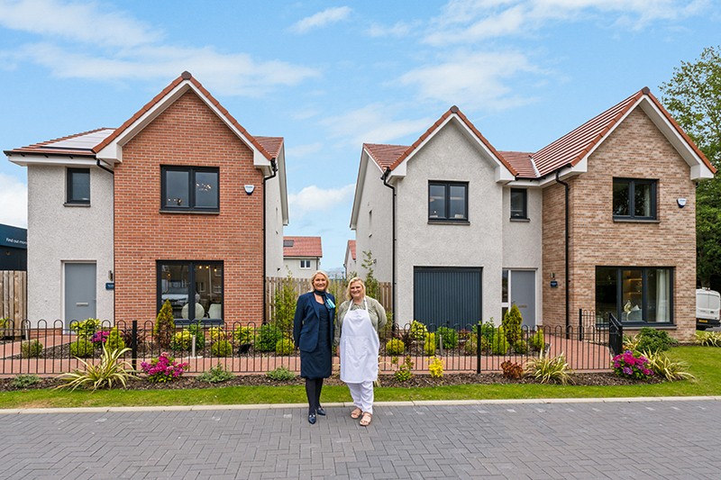 Laura Michael (right) with Living by Robertson sales executive Mary Annand