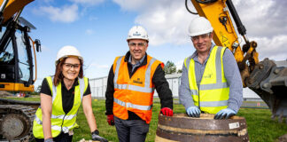 Jade Crotty, Head of Compliance and Infrastructure at Gordon & MacPhail; Ian Phillips, Regional Managing Director, Robertson Construction Northern; and Stuart Urquhart, Operations Director, Gordon & MacPhail