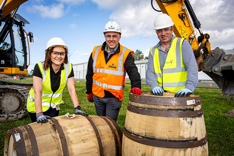 Jade Crotty, Head of Compliance and Infrastructure at Gordon & MacPhail; Ian Phillips, Regional Managing Director, Robertson Construction Northern; and Stuart Urquhart, Operations Director, Gordon & MacPhail