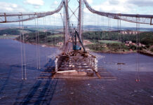 The bridge under construction. Credit: ScotRoadsArchive