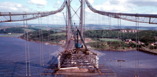 The bridge under construction. Credit: ScotRoadsArchive