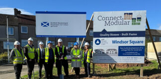 Sod cutting ceremony at Windsor Square, Penicuik