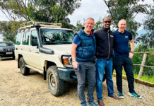 Tony Fry with WaterAid in Rwanda