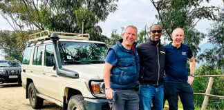 Tony Fry with WaterAid in Rwanda