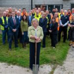 Judy Whyte, provost of Aberdeenshire, with the Scottish Water team