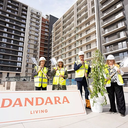 Granary Quay, Glasgow. Topping out ceremony