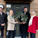 CCG MD David Wylie; social justice secretary Shirley-Anne Sommerville; council leader Cammy Day; and housing and homeless and fair work convener councillor Jane Meagher