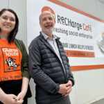 Emma Leiper Finlayson, director of fundraising at Charlie House with Bill Williamson, projects director at GRAHAM