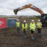 L-R: Kevin Rooney (regional operations director); Darren Simpson (Tough Construction); Margaret Davidson (sales director); and Brian Thomas (senior site manager). Image credit: Stewart Attwood Photography