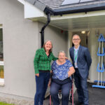 Maree Todd MSP visited the new homes in Lairg, including meeting with resident Eilidh Matheson and Andrew Martin of Albyn Housing Association